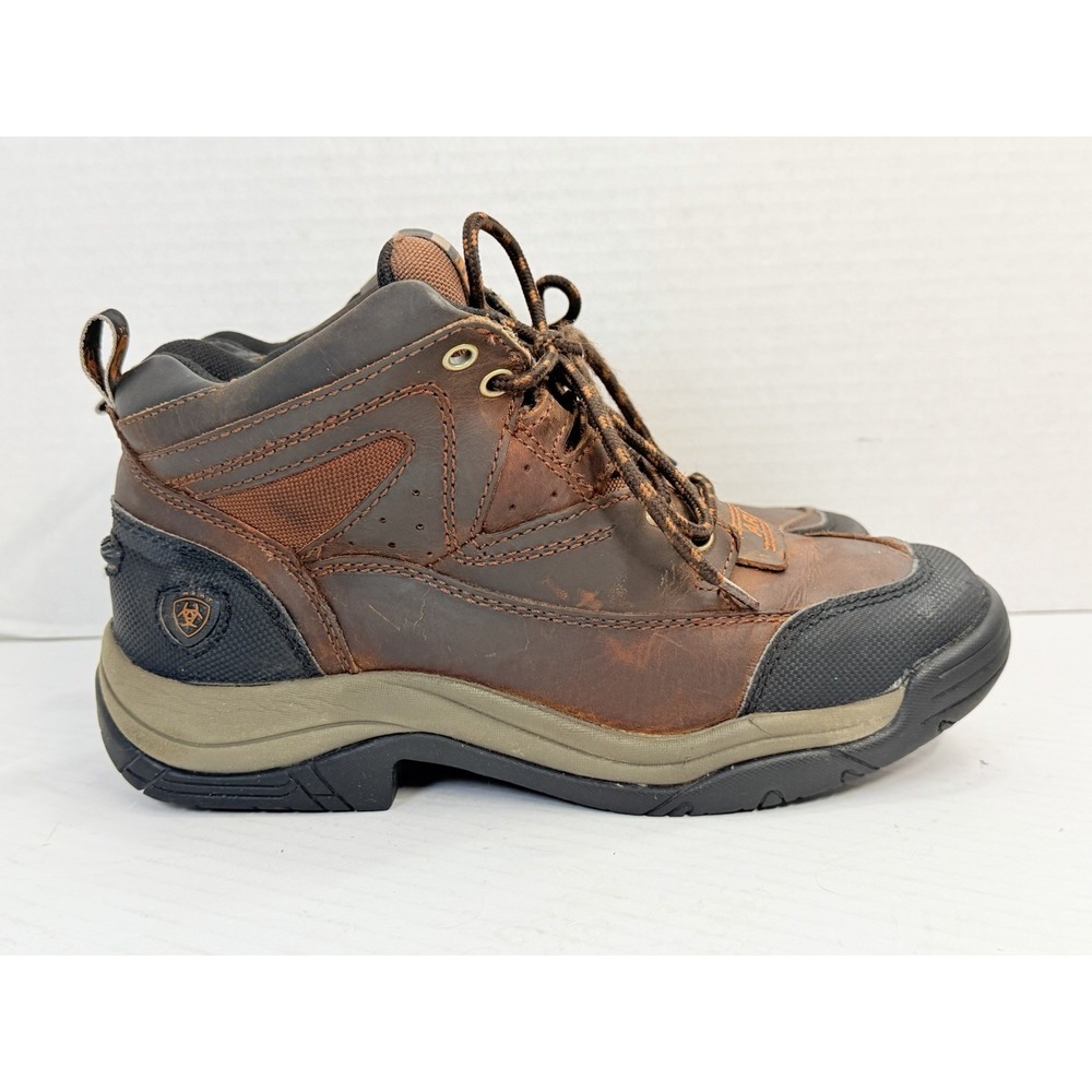 Ariat‎ Terrain ATS Hiking Boots Brown Leather Men's 7.5D Style 10016378